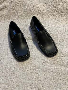 Keds Women's Black Leather Moc Toe Driving Loafers Size 8.5 Quiet Luxury Acubi